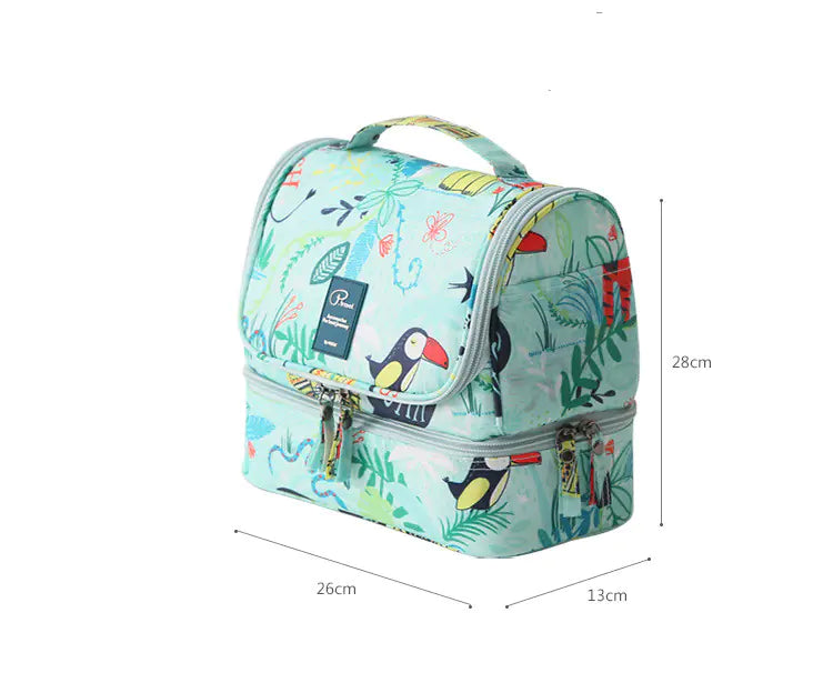 Large Capacity Waterproof Makeup Bag with Print