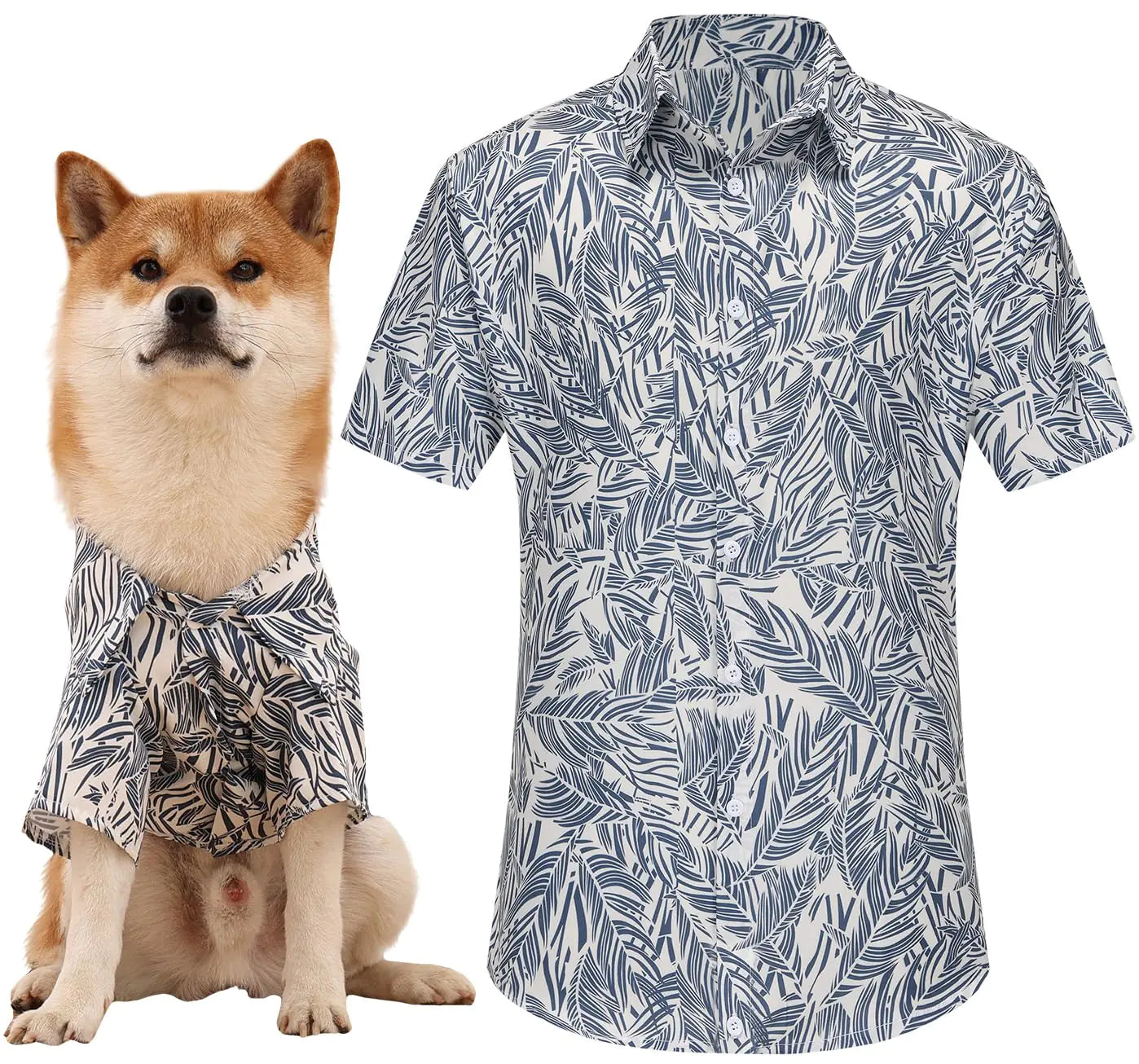 YENBOLOI Dog Hawaii Shirts Stylish Hawaiian Themed Pet and Owner Matching Apparel Owner and Pet Shirts are Sold Separately in