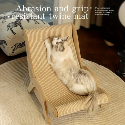 2-In-1 Cat Hammock And Scratching Post Durable Linen Rope Pet Rest