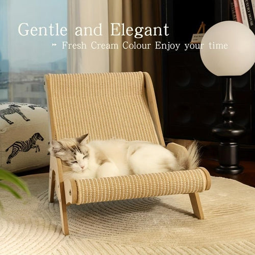 2-In-1 Cat Hammock And Scratching Post Durable Linen Rope Pet Rest