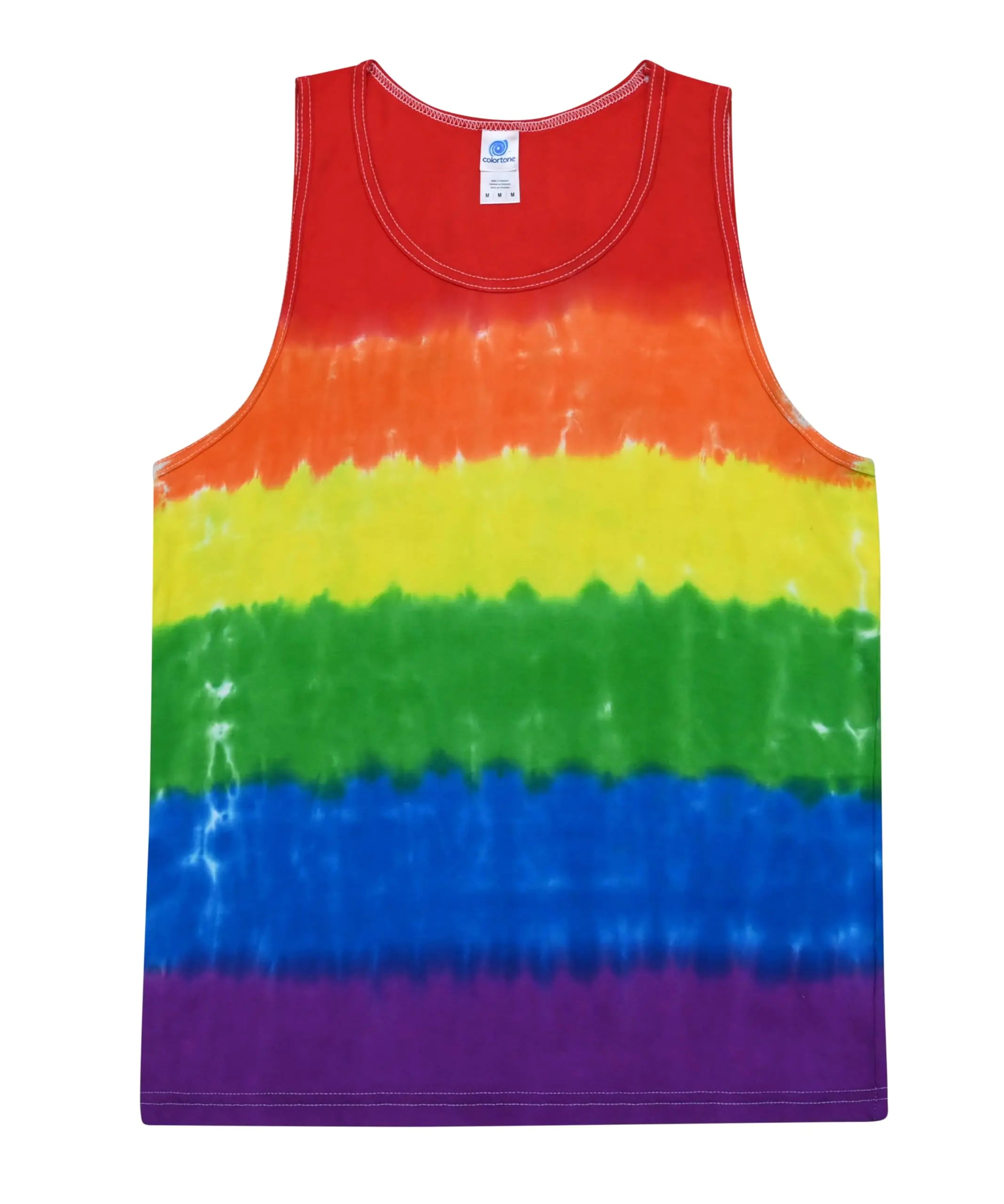 Colortone Unisex Tie Dye Tank Top Pride Large