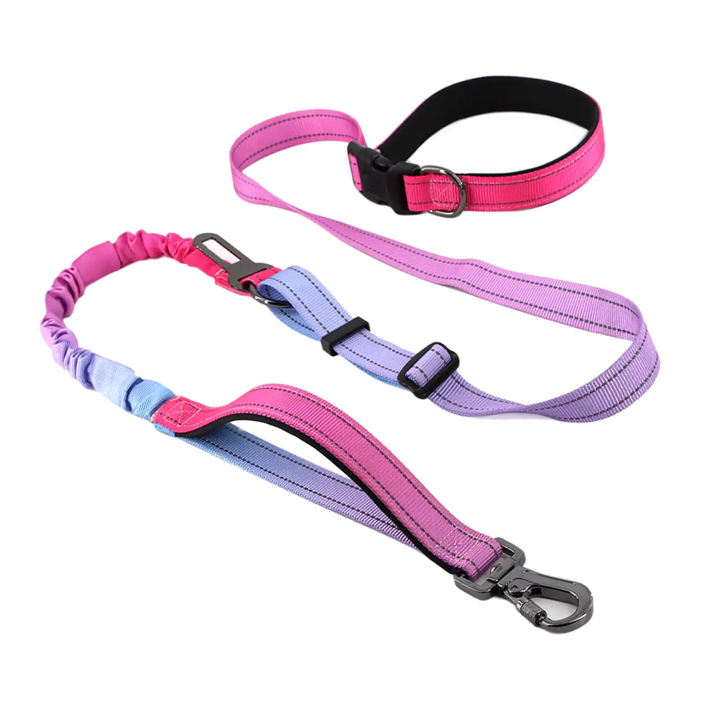 pawstrip Waist Leash for Dog Walking Hands Free Dog Leash Retractable Dog Running Bungee Leash Tactical Training Leash for Medium Large Dogs Adjustable Handless Dog Leash with Car Seat Belt