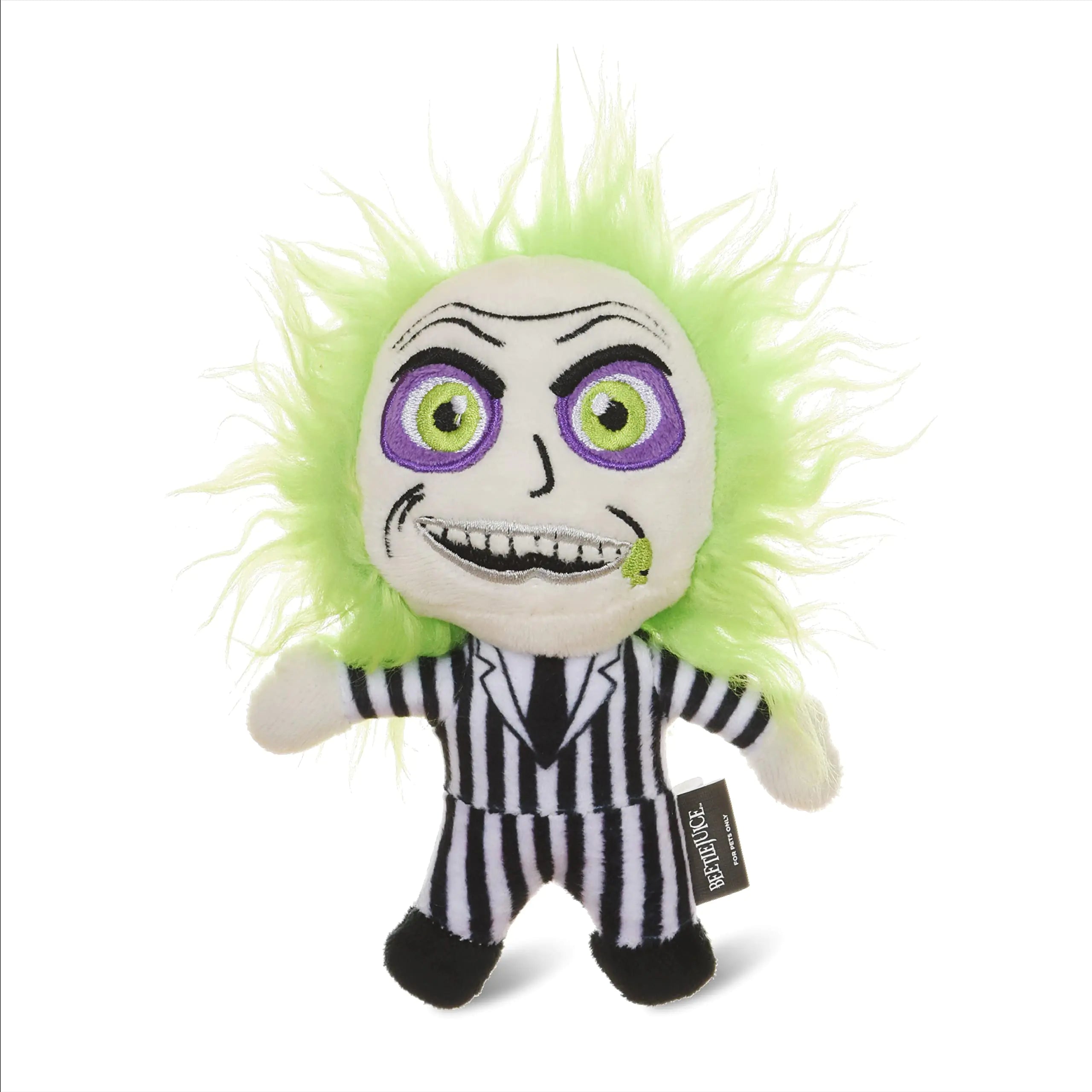 Beetlejuice Plush Figure Dog Toy - Small Dog Toy Beetlejuice Merchandise - Beetlejuice Cartoon Squeaky Dog Toy Dog Chew Toy Horror Movies Halloween Dog Toys 6 Inch