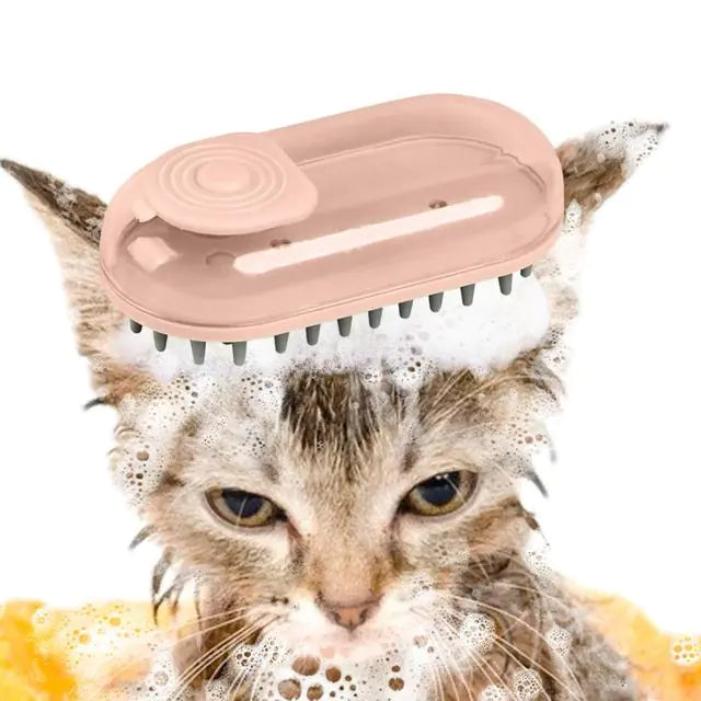 Silicone Bath Brush for Dogs with Shampoo Dispenser