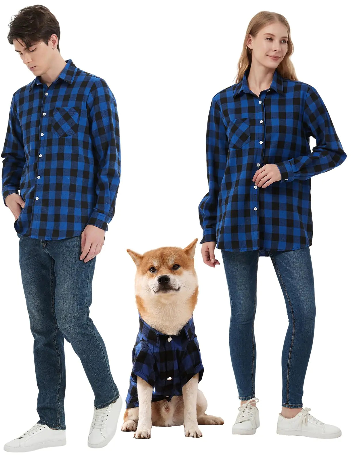 UUREED Dog Plaid Shirts Dog Clothes Dogs and Owner Shirts are Sold Separately