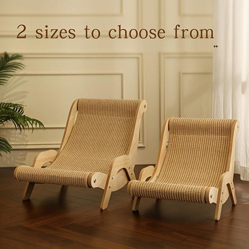 2-In-1 Cat Hammock And Scratching Post Durable Linen Rope Pet Rest