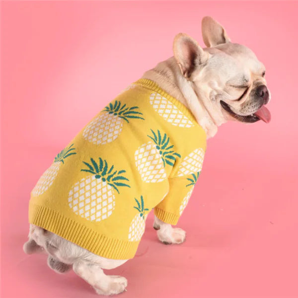 Cute Warm Dog Sweater - Pineapple Knit Design